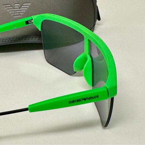 Emporio Armani Matte Fluo Green Sunglasses Branded Zip Case EA-4146-583431 NEW main image 6